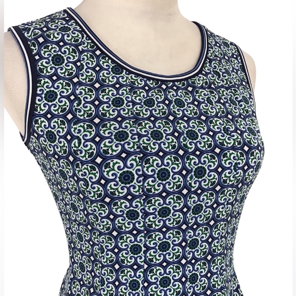 Max Studio Green Blue Sleeveless Fit & Flare Dress Size XS - Picture 6 of 8